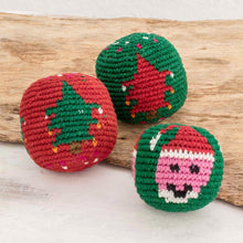 Load image into Gallery viewer, Christmas-Themed Hacky Sack - Christmas Kicks | NOVICA