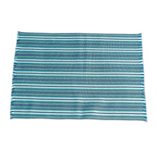 Load image into Gallery viewer, Blue Table Linen Set (Set for 6) - Tecpan Tradition | NOVICA