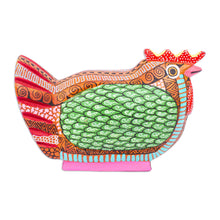 Load image into Gallery viewer, Hen Alebrije Figurine - Flirty Hen | NOVICA