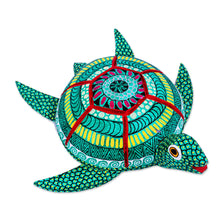 Load image into Gallery viewer, Hand Painted Turtle Sculpture - Serene Turtle | NOVICA