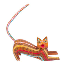Load image into Gallery viewer, Cat Alebrije Figurine from Mexico - Relaxed Cat | NOVICA