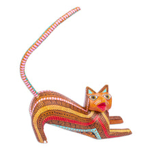 Load image into Gallery viewer, Cat Alebrije Figurine from Mexico - Relaxed Cat | NOVICA