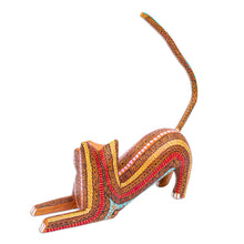 Load image into Gallery viewer, Cat Alebrije Figurine from Mexico - Relaxed Cat | NOVICA