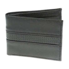Load image into Gallery viewer, Handcrafted Black Leather Wallet - Night Magic | NOVICA