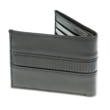 Load image into Gallery viewer, Handcrafted Black Leather Wallet - Night Magic | NOVICA