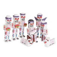Load image into Gallery viewer, Wood Nativity Scene Figures in Skeletal Form (7 Pieces) - Death and Birth | NOVICA