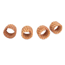 Load image into Gallery viewer, Handwoven Pine Needle Napkin Rings (Set of 4) - Taste of Home | NOVICA