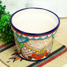 Load image into Gallery viewer, Artisan Hand Painted Flower Pot - Hidalgo Garden | NOVICA