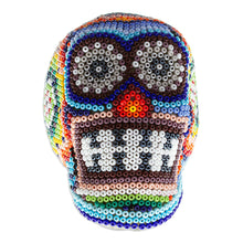 Load image into Gallery viewer, Handmade Beaded Skull Figurine - Huichol Grin | NOVICA