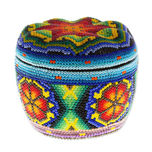 Load image into Gallery viewer, Decorative Beaded Box from Mexico - Huichol Treasure | NOVICA