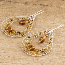 Load image into Gallery viewer, Double Drop Crystal Bead Dangle Earrings From Guatemala - Drop Sparkle | NOVICA