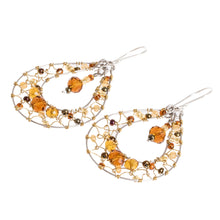 Load image into Gallery viewer, Double Drop Crystal Bead Dangle Earrings From Guatemala - Drop Sparkle | NOVICA