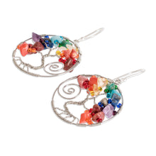 Load image into Gallery viewer, Tree of Life Themed Dangle Earrings With Beads and Gems - Crystal Tree of Life | NOVICA