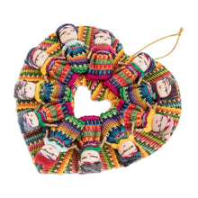 Load image into Gallery viewer, Handwoven Cotton Worry Doll Christmas Ornaments (Set of 2) - Friendship is Love | NOVICA