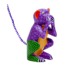 Load image into Gallery viewer, Wood Alebrije Carving of Multicolored Monkey from Oaxaca - Speak No Evil | NOVICA
