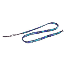 Load image into Gallery viewer, Blue and Sea Green Beaded Bracelet with Leather Trim - Leather-Bound Sea | NOVICA