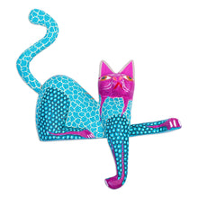 Load image into Gallery viewer, Copal Wood Oaxaca Alebrije Cat in Multiple Bright Colors - My Domain | NOVICA