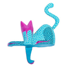 Load image into Gallery viewer, Copal Wood Oaxaca Alebrije Cat in Multiple Bright Colors - My Domain | NOVICA