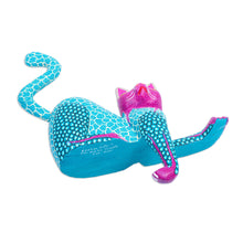 Load image into Gallery viewer, Copal Wood Oaxaca Alebrije Cat in Multiple Bright Colors - My Domain | NOVICA