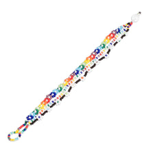 Load image into Gallery viewer, Floral Glass Bead Multi-Strand Bracelet from Guatemala - Glass Garden | NOVICA