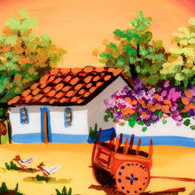 Load image into Gallery viewer, Cedar Wood Hand-Painted Decorative Plate from Costa Rica - Costa Rican Farm | NOVICA