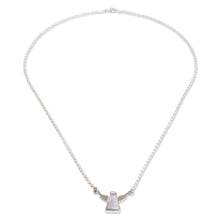 Load image into Gallery viewer, Sterling Silver Angel Pendant Necklace with Lavender Jade - Cloud Angel | NOVICA