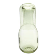 Load image into Gallery viewer, 2-Piece Set of Recycled Glass Handblown Carafe and Glass - Cheers | NOVICA