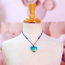 Load image into Gallery viewer, Papier Mache Hummingbird Pendant Necklace from Mexico - Sky Hummingbird | NOVICA