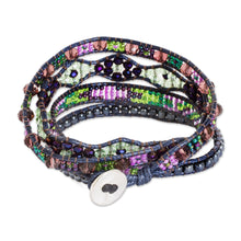 Load image into Gallery viewer, Handcrafted Beaded Positive Energy Long Wrap Bracelet - Wisdom of the Cosmos | NOVICA