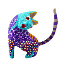 Load image into Gallery viewer, Small Wood Alebrije Figurine - Crazy Cat | NOVICA