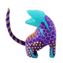 Load image into Gallery viewer, Small Wood Alebrije Figurine - Crazy Cat | NOVICA