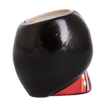 Load image into Gallery viewer, Handpainted Mini Ceramic Flower Pot in the Shape of a Woman - Julia Dreaming | NOVICA