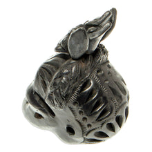 Load image into Gallery viewer, Barro Negro Skull Figurine from Mexico - Dark Frida | NOVICA