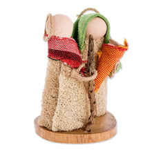 Load image into Gallery viewer, Handcrafted Natural Fiber Nativity Scene from El Salvador - Divine Son | NOVICA