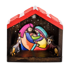 Load image into Gallery viewer, Handmade Wood Christmas Nativity Scene from El Salvador - Peaceful Beginning | NOVICA