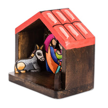 Load image into Gallery viewer, Handmade Wood Christmas Nativity Scene from El Salvador - Peaceful Beginning | NOVICA
