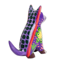 Load image into Gallery viewer, Hand-Carved Wild Cat Wood Figurine from Guatemala - Likeable Leopard | NOVICA