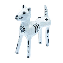Load image into Gallery viewer, Day of the Dead Papier Mache Dog Figurine from Mexico - Skeleton Dog | NOVICA