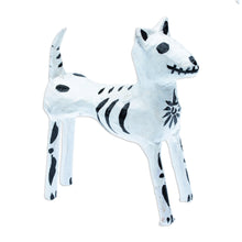 Load image into Gallery viewer, Day of the Dead Papier Mache Dog Figurine from Mexico - Skeleton Dog | NOVICA
