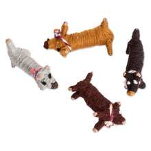 Load image into Gallery viewer, Guatemalan Set of 4 Handcrafted Cotton Worry Dogs - My Best Friends | NOVICA