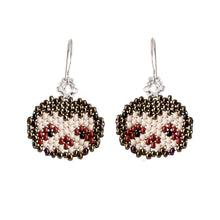 Load image into Gallery viewer, Guatemalan Artisan Made Beaded Silver Hook Dangle Earrings - Brown Sloth | NOVICA