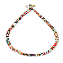 Load image into Gallery viewer, Multicolor Glass and Crystal Beaded Necklace from Guatemala - Magical Finesse | NOVICA