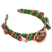 Load image into Gallery viewer, Handcrafted Folk Art Cotton Headband from Guatemala - Quitapena Beauty | NOVICA
