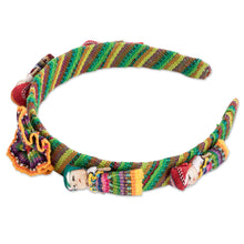 Load image into Gallery viewer, Handcrafted Folk Art Cotton Headband from Guatemala - Quitapena Beauty | NOVICA