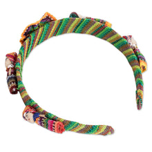 Load image into Gallery viewer, Handcrafted Folk Art Cotton Headband from Guatemala - Quitapena Beauty | NOVICA