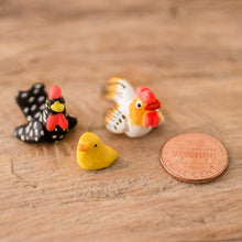Load image into Gallery viewer, Set of 3 Hand-painted Chicken Themed Ceramic Figurines - Chicken Family | NOVICA