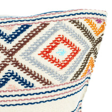 Load image into Gallery viewer, Hand Loomed Cotton Cushion Cover with Geometric Pattern - Festive Autumn | NOVICA