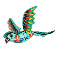 Load image into Gallery viewer, Hand-Painted Tropical Bird Wooden Ornament from Guatemala - Beloved Bird | NOVICA