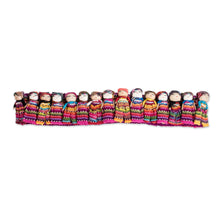 Load image into Gallery viewer, Handmade Ribbon-Style Hat Band with Guatemalan Worry Dolls - Little Helpers | NOVICA