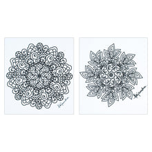 Load image into Gallery viewer, Mexican Mandala Coloring Postcards (Pair) - Spiritual Art | NOVICA